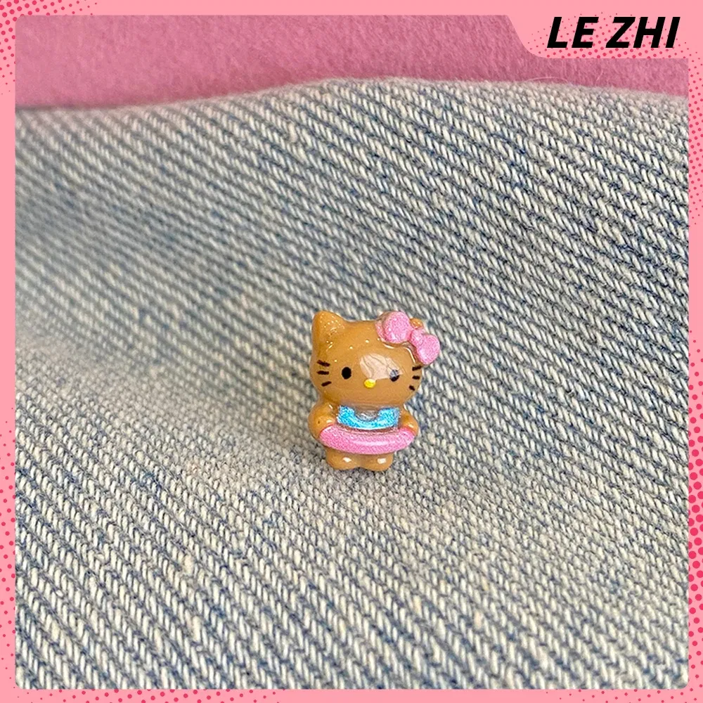 Color: MINT GREEN, Size: M - Hawaii HelloKitty Cute Ear Stud Coconut Palm Earrings Anime Accessories Maiden Heart Girls Birthday Present Fashion Jewelry Gift