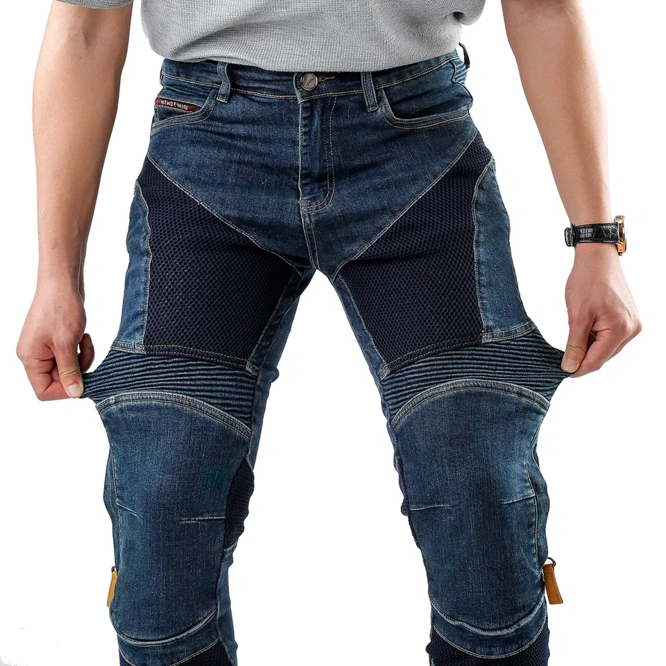 Color: Army Green, Size: XL - Hithotwin Aramid protection motorcycle jeans Moto pants leisure riding trousers motocross Aramid riding pants Hi-032