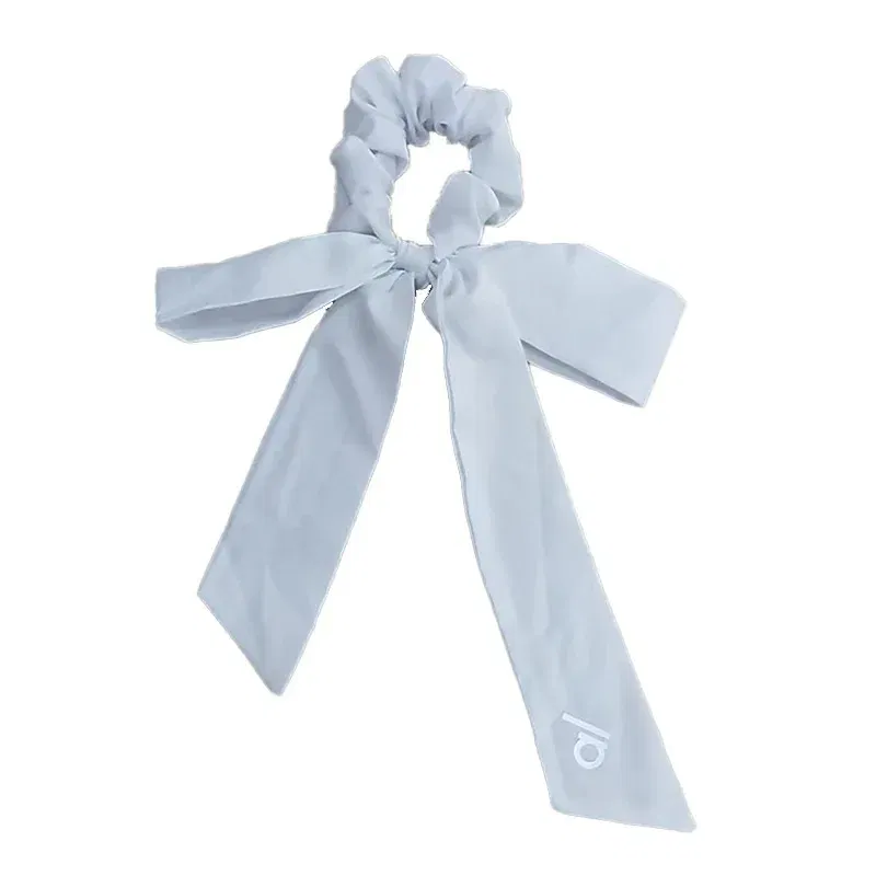 Color: Yellow - al Love Knots Tie Scrunchie Bow Ribbon Hair Clip Fashion Simple Solid Hair Pin Retro Headband with Clips Girls Hair Accessories