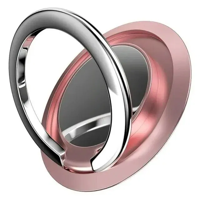 Color: Yellow - Universal Finger Ring Holder Stand Grip 360 Degree Rotating for Mobile Phone Car Magnetic Mount Phone Back Sticker Pad Bracket