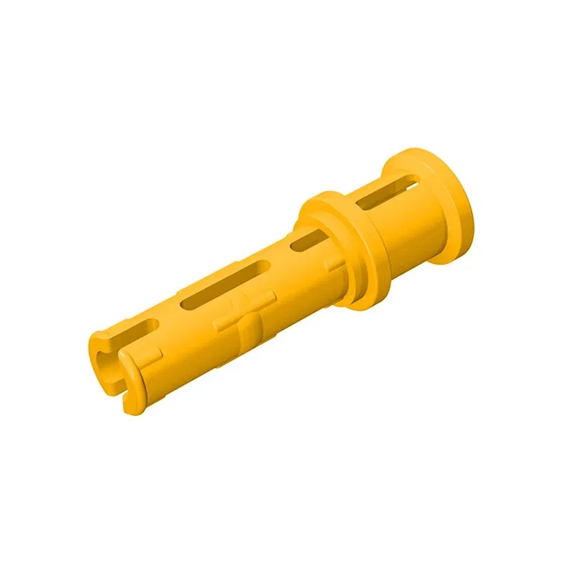 Color: Dark Red - Gobricks 10PCS Bricks Technical Pin 3L with Friction Ridges Lengthwise and Stop Bush Compatible With 32054 Assembles Block