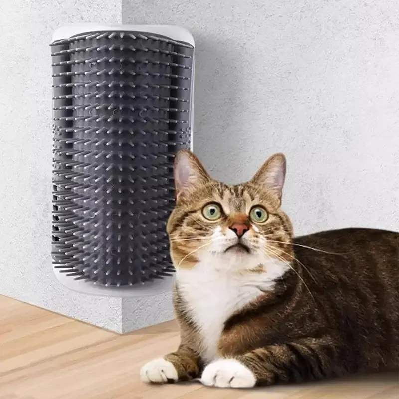 Color: Black - Pet Cat Corner Scratcher Massager Cat Scratching Scratching Scratching Scratching Scratching Scratching Scratching Scratcher Cat
