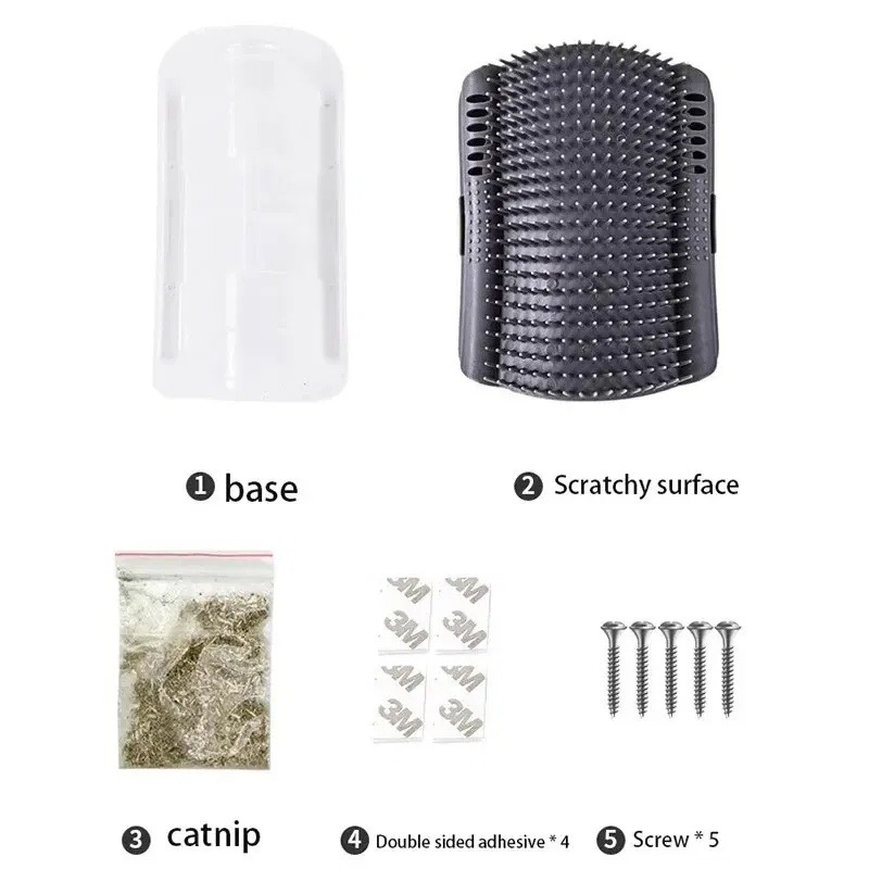 Color: Black - Pet Cat Corner Scratcher Massager Cat Scratching Scratching Scratching Scratching Scratching Scratching Scratching Scratcher Cat
