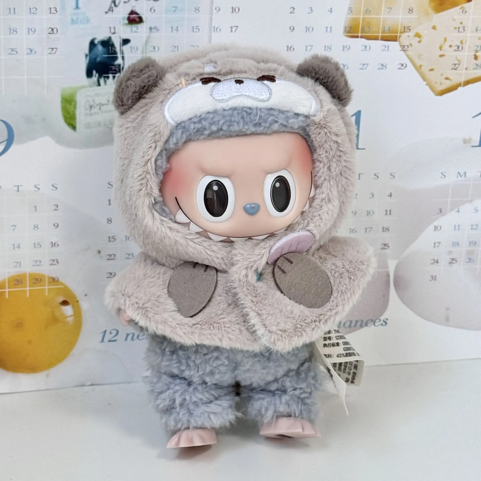Color: Multicolor, Size: S - 10cm doll clothes animal doll clothes small animal cloak line puppy cotton doll with cute clothing kpop hat cloak
