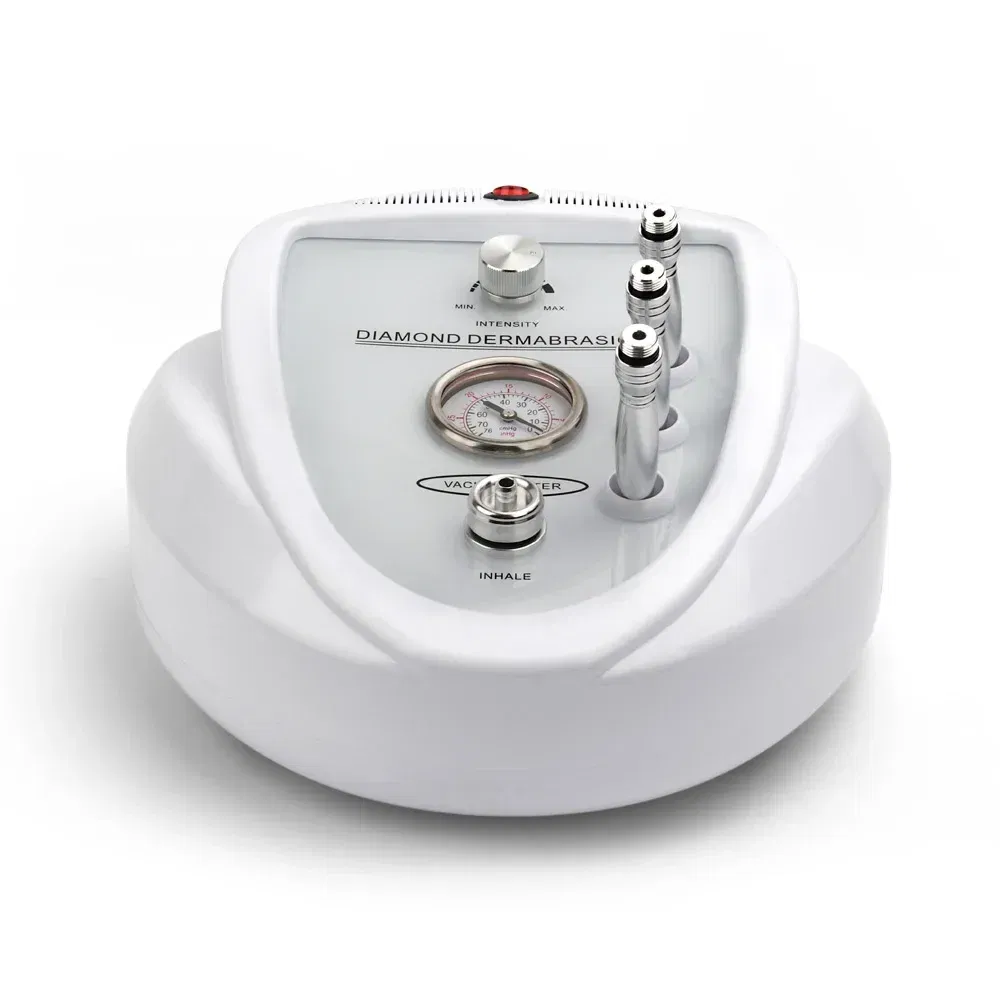 Color: White, Power Source: EU - 3 in 1 Diamond Microdermabrasion Machine High Suction Power Professional Dermabrasion Home Use Facial Peeling Skin Care Machine