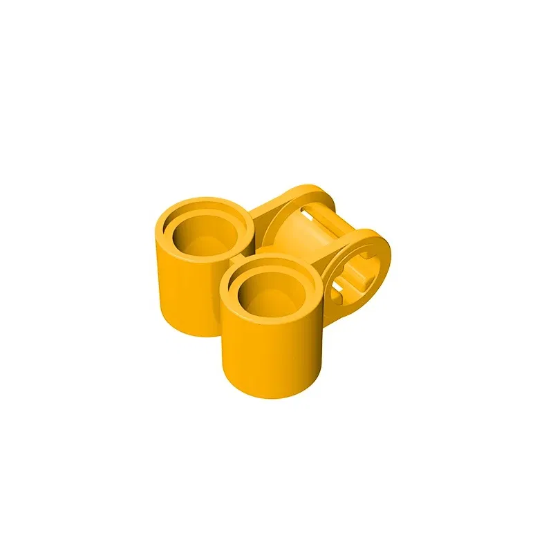 Color: light yellow - Gobricks GDS-927 Technical, Axle and Pin Connector Perpendicular Double compatible with lego 32291 pieces of children's toys