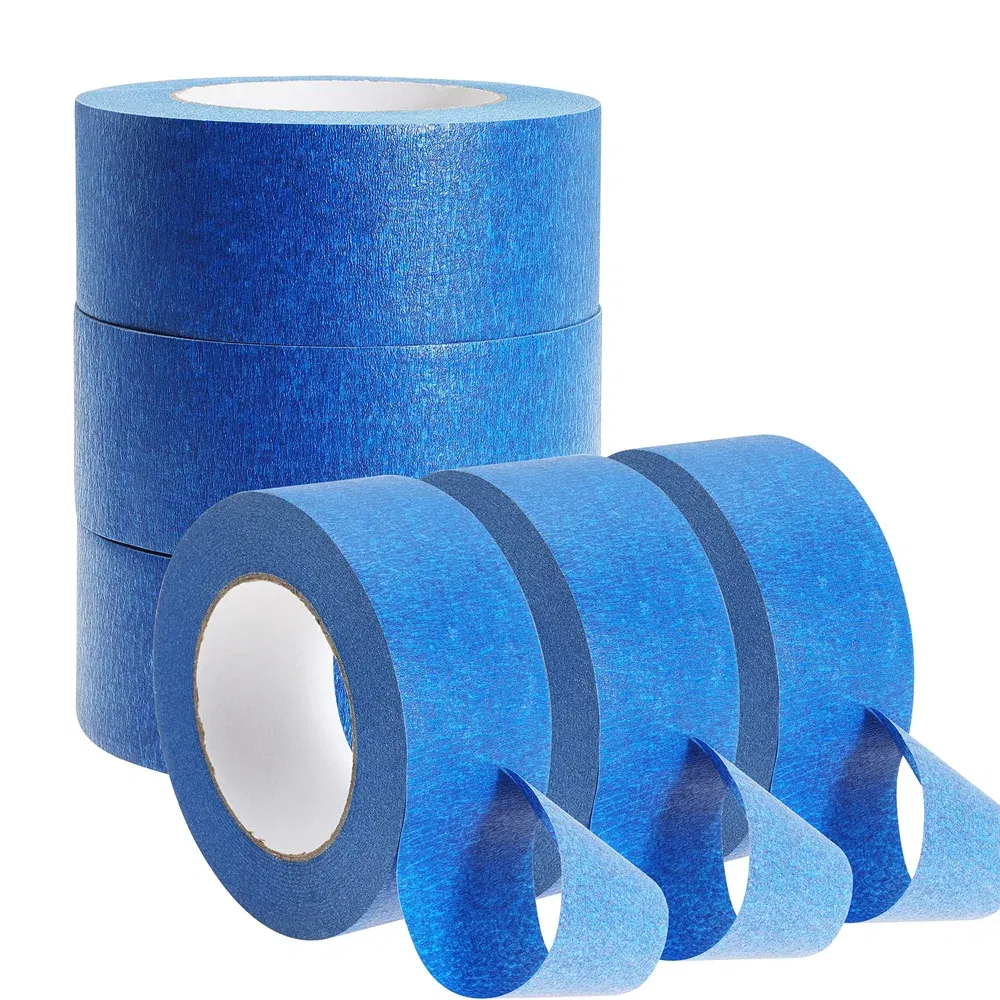 Color: Orange - 3 Roll/Set Paint Tape Multi-Surface Masking Easy Removal Paint Tape Security Wall Painting Crafts Art Construction Home 20m/Roll