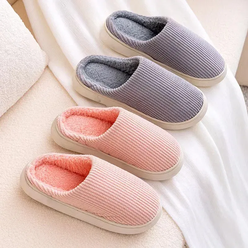 Color: GRAY, Shoe Size: 43 - Mens Memory Foam Slippers Slip on, Cozy Men's Bedroom Slippers Warm Soft Closed Toe Man Slippers