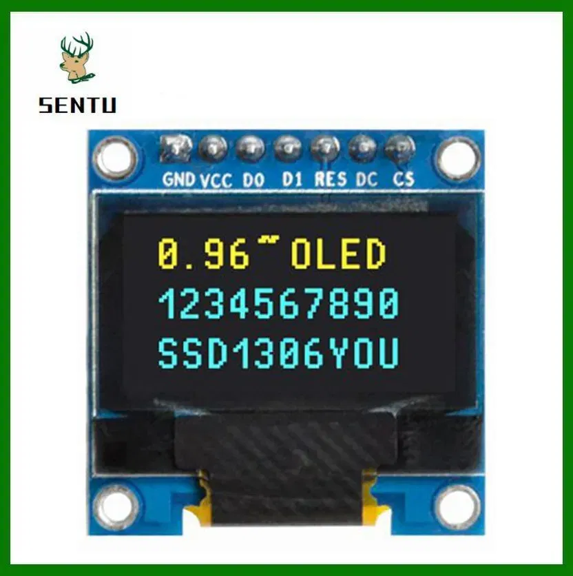 Color: Orange - 0.96 inch OLED IIC Serial White Display Module 128X64 I2C SSD1306 12864 LCD Screen Board GND VCC SCL SDA 0.96" for Arduino Black