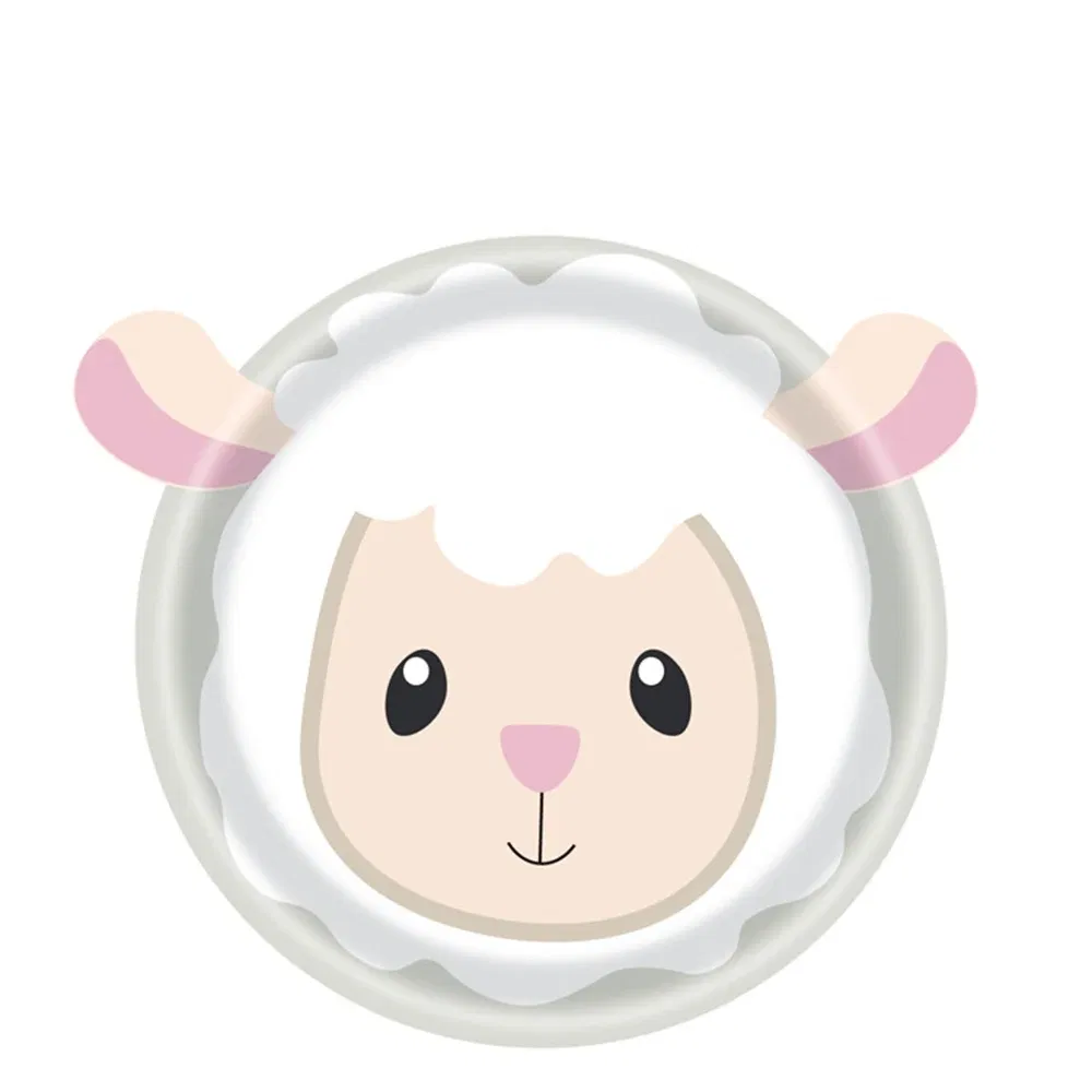 Color: Olive, Capacity: 220ml - Farm Animals Party Paper Plates Chicken Pig Cow Sheep Horse Disposable Plates Farm Birthday Party Supplies for Baby Shower