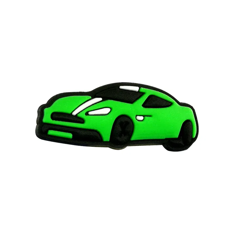 Color: PURPLE - 1pcs Clog Charms Cars Cool Roadster SUV PVC Clips Accessories Mini Classic Car Shoe Charms Turbine Clog Pin Kids Gift