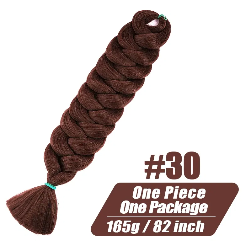 Color: T4/27/30, Stretched Length: 32inches, Ships From: CHINA, Bulk Buy: 1Pcs/Lot - Synthetic Braiding Hair Wholesale 82Inch 165g Ombre Braiding Hair Packs Jumbo Braid Hair For Women DIY Hairstyle Blue Grey