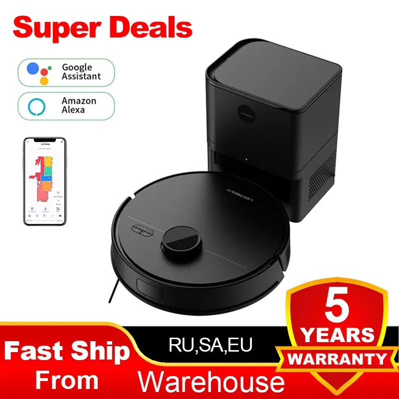 Color: WHITE, Ships From: CN - LDS Robot Vacuum Cleaner & Mop Liectroux M70 Pro,Wet Dry Cleaning,Self Empty,Multi-floor Map,6500Pa,Carpet Boost,Max.175Mins Run