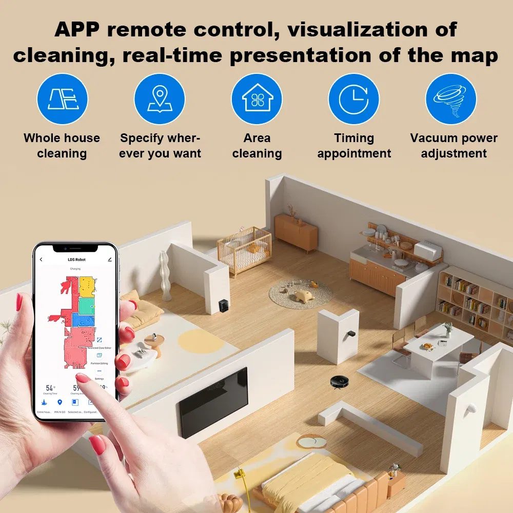 Color: WHITE, Ships From: CN - LDS Robot Vacuum Cleaner & Mop Liectroux M70 Pro,Wet Dry Cleaning,Self Empty,Multi-floor Map,6500Pa,Carpet Boost,Max.175Mins Run