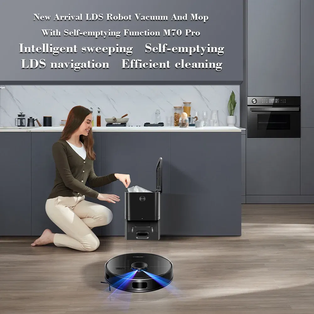 Color: WHITE, Ships From: CN - LDS Robot Vacuum Cleaner & Mop Liectroux M70 Pro,Wet Dry Cleaning,Self Empty,Multi-floor Map,6500Pa,Carpet Boost,Max.175Mins Run