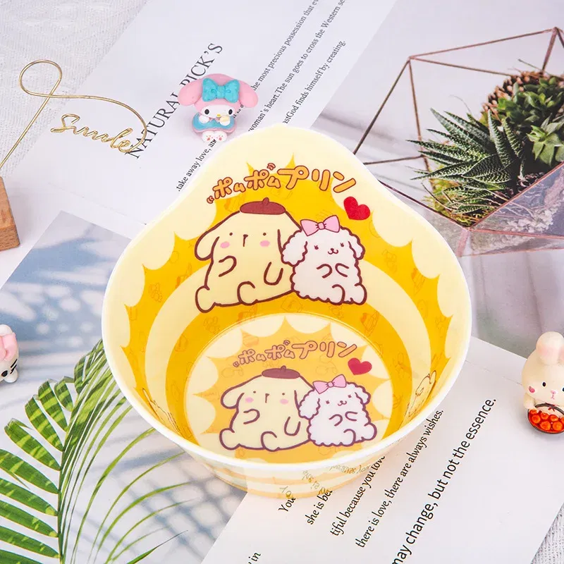 Color: Multicolor, Ships From: CHINA - New Sanrio Hello Kitty Bowl My Melody Cartoon Children's Tableware Cute Creative Anti-drop Anti-scald Soup Bowl Kid for Gifts