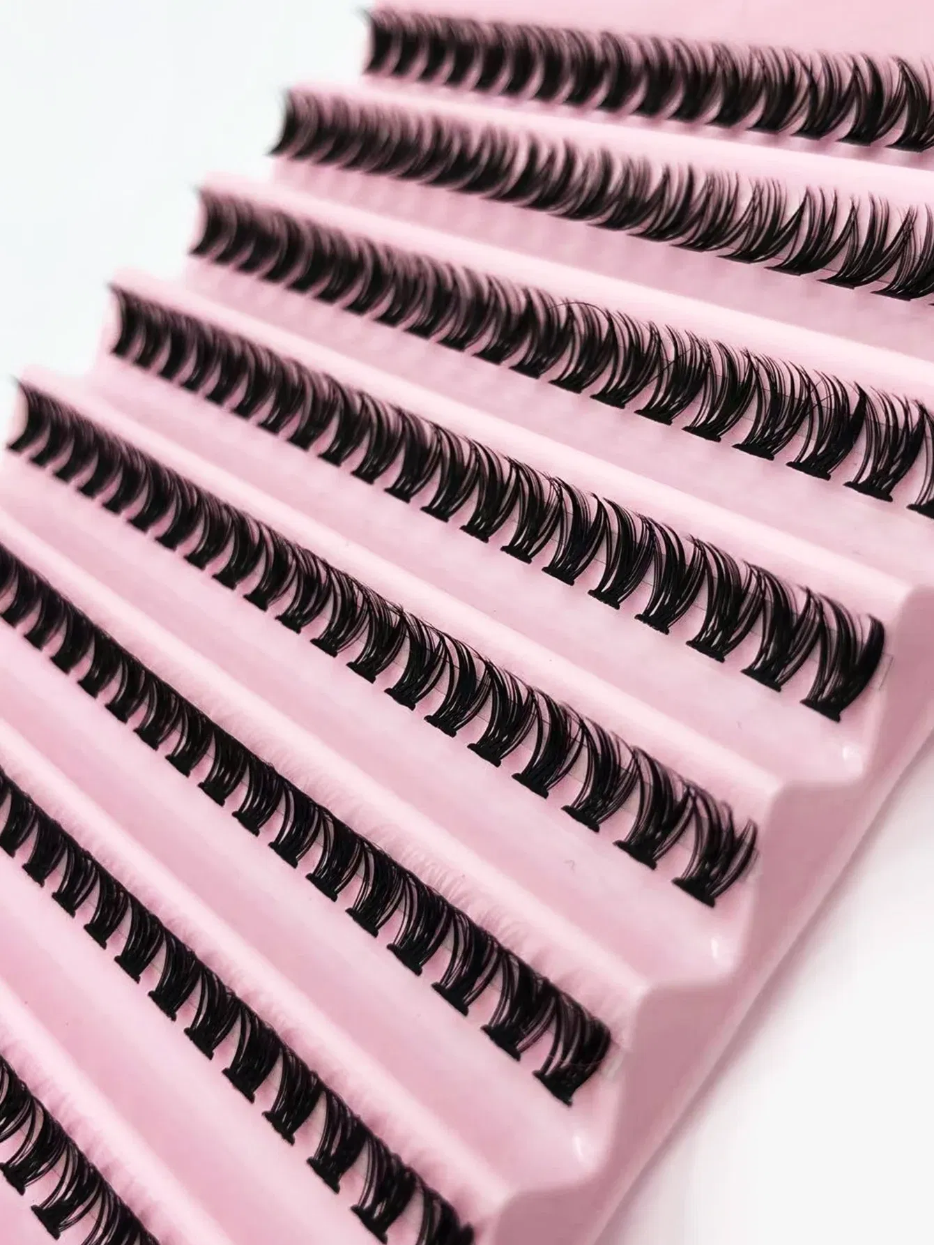 Thickness: 0.07mm, Curl: D, Color: Rose Red - DIY Large Capacity Hair, Natural and Thick Style, 30P/40P Can Be Matched at Will