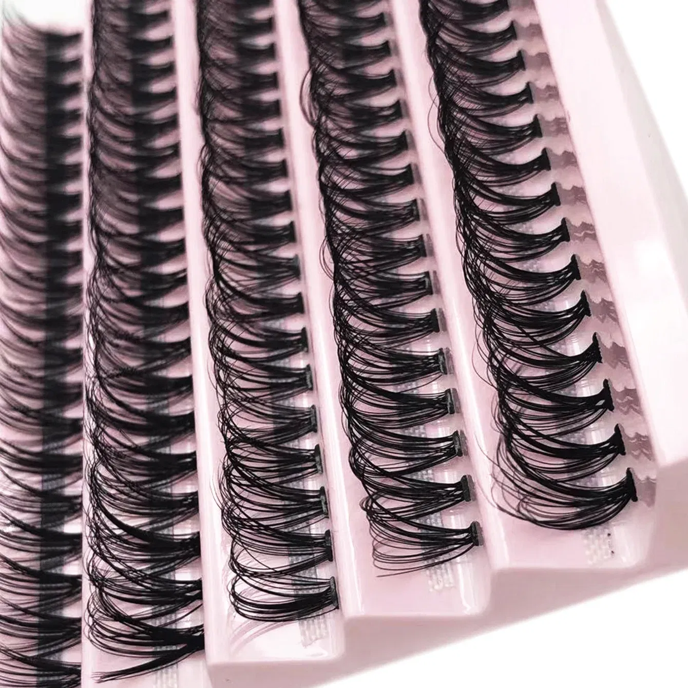 Thickness: 0.07mm, Curl: D, Color: Rose Red - DIY Large Capacity Hair, Natural and Thick Style, 30P/40P Can Be Matched at Will