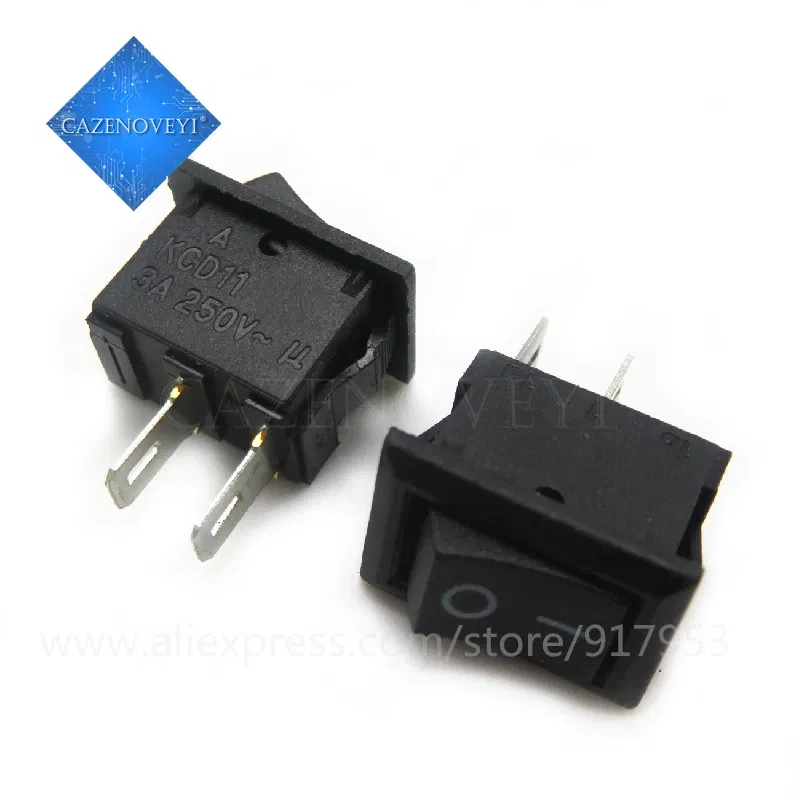 Color: Red - 10pcs/lot Ship switch KCD-117-S KCD1-11 black 2 feet 8.5mmx13.5mm the 250V 3A supply switch In Stock