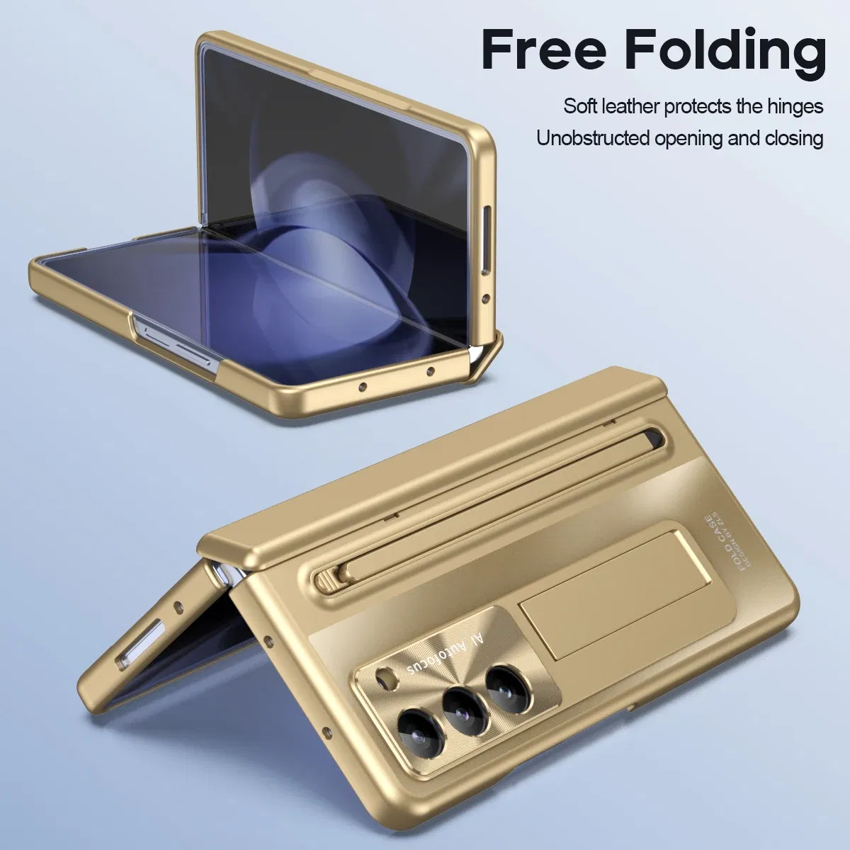 Color: Green, Material: Canvas - With Touch Pen For Samsung Galaxy Z Fold 6 5 4 Case Hinge Armor Shockproof Magnetic Kickstand 360 Full Protection Folding Cover