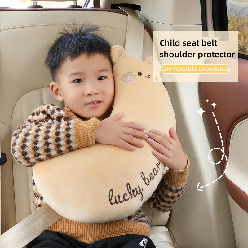 Car shoulder strap thickened soft pillow Car seat belt cover cute cartoon children's car pillow shoulder
