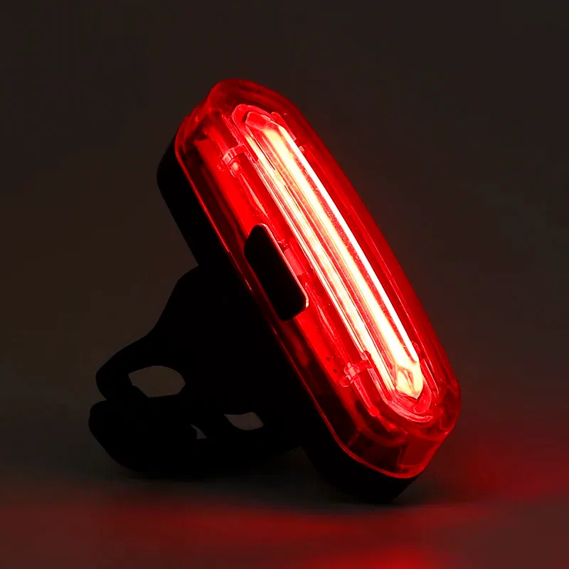 Color: Burgundy - Cycling Tail Light Outdoor Highlight USB Charging Mountain Led Warning Bike Lights Tail Lamp Rear Light Bicycle Accessories