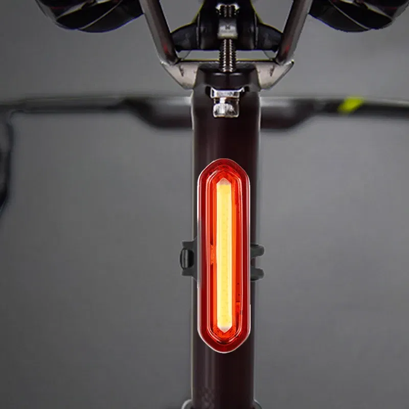 Color: Burgundy - Cycling Tail Light Outdoor Highlight USB Charging Mountain Led Warning Bike Lights Tail Lamp Rear Light Bicycle Accessories