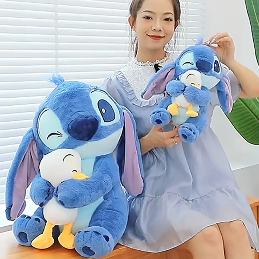 Color: Orange - Lilo&Stitch Cute Cartoon Dolls Toys Kawaii Anime Soft Stuffed Dolls Pillow Appease Toys Birthday Gift For Boys Girls
