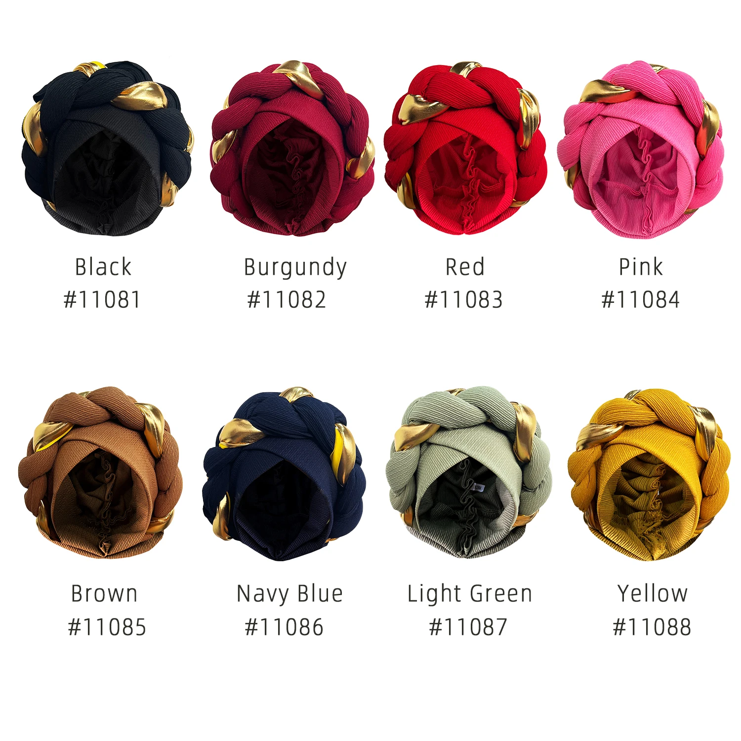 Color: Khaki Light, Ships From: CHINA - African Turban Cap Headdress Women's Pleated Hat Hair Accessories Arab Wrapped Muslim Hijab