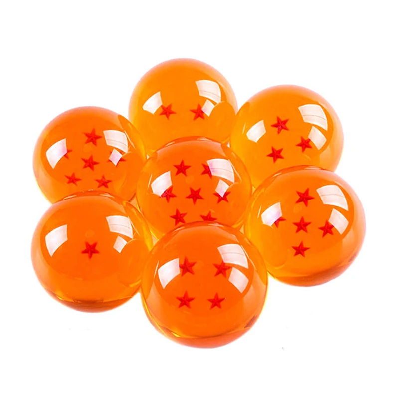 7Pcs/Set Dragon Ball Z 7 Stars Orange Crystal Ball Anime Figure Toys Anime Collection Model Dolls Home Room Decor Birthday Gifts