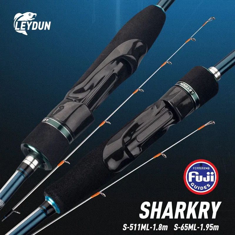 LEYDUN SHARKRY Boat Tip Run Rod Pattern Squid Fishing Rod ML Soild Tip Ultra Light Carbon Reel seat FUJI Guide Spinning Rods