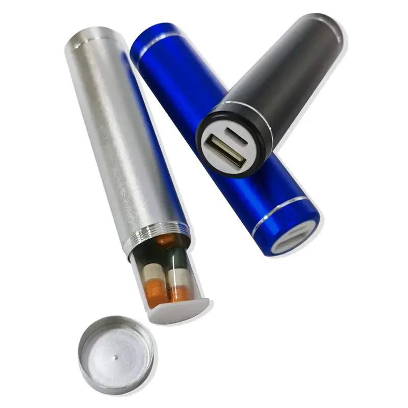 Color: Blue - Fake Charger Station Power Bank Portable Pocket Diversion Secret Stash Safes Storage Compartment Container Cans Hiding Items