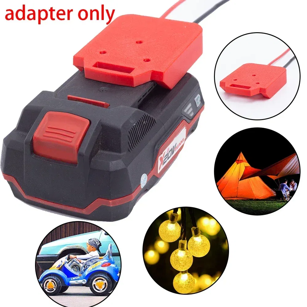 Color: Gold - Power wheel Battery DIY Adapter for Parkside Lidl X20V Team Lithium Adapter 14 AWG Wires(With fuse and without fuse?‰