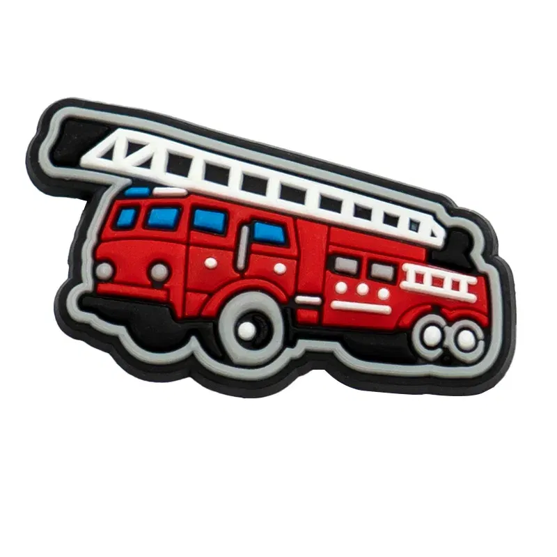 Color: light brown - 1pcs Clog Charms Cars Cool Roadster SUV PVC Clips Accessories Mini Classic Car Shoe Charms Turbine Clog Pin Kids Gift