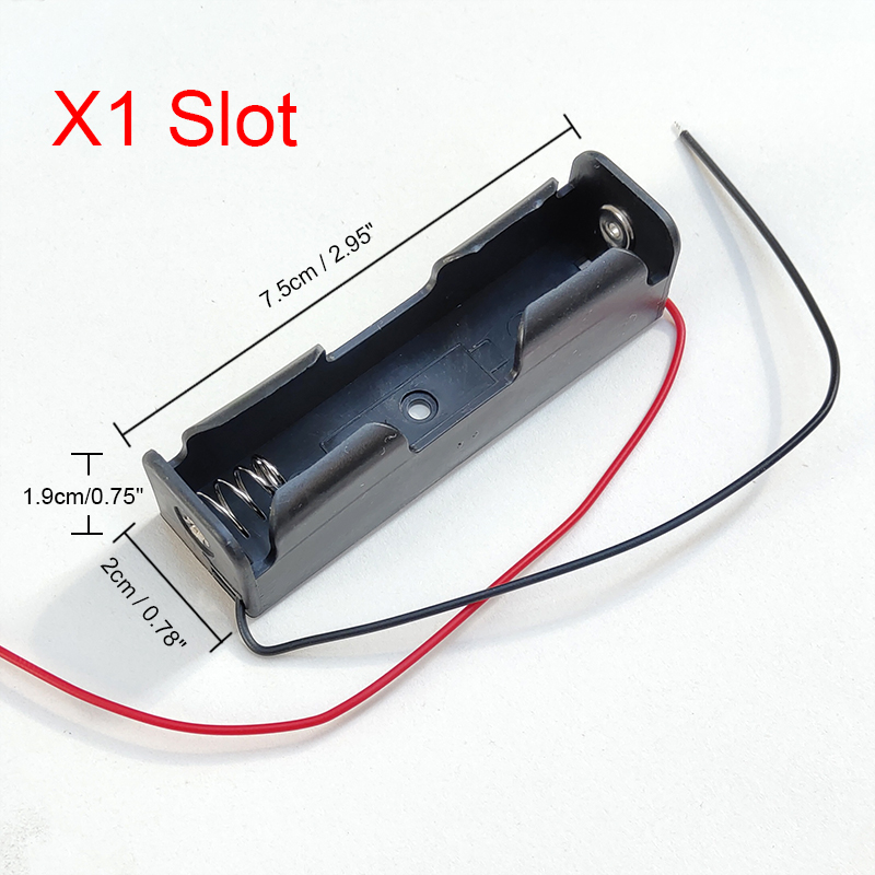 Color: WHITE - New 18650 Power Bank Cases 1X 2X 3X 4X 18650 Battery Holder Storage Box Case 1 2 3 4 Slot Batteries Container With Wire Lead