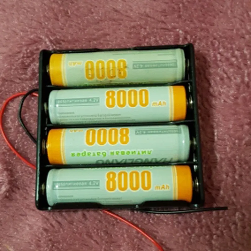 Color: WHITE - New 18650 Power Bank Cases 1X 2X 3X 4X 18650 Battery Holder Storage Box Case 1 2 3 4 Slot Batteries Container With Wire Lead