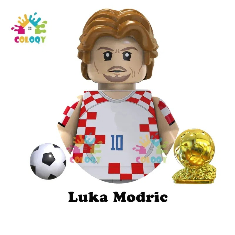 Color: DEEP BLUE, Ships From: CHINA - Kids Toys World Famous Football Stars Building Blocks Sport Player Mini Action Figures Golden Cup Toys For Boys Christmas Gifts