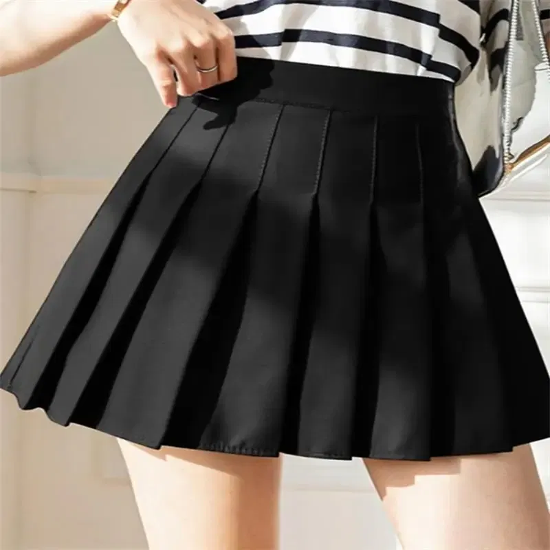 Size: M, Color: black - 1pc Pleated High Waist Mini Skirt Women Sexy White Micro Ladies Korean Style Summer Miniskirt Y2k Egirl Hot Skirt