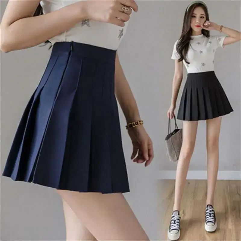 Size: M, Color: black - 1pc Pleated High Waist Mini Skirt Women Sexy White Micro Ladies Korean Style Summer Miniskirt Y2k Egirl Hot Skirt
