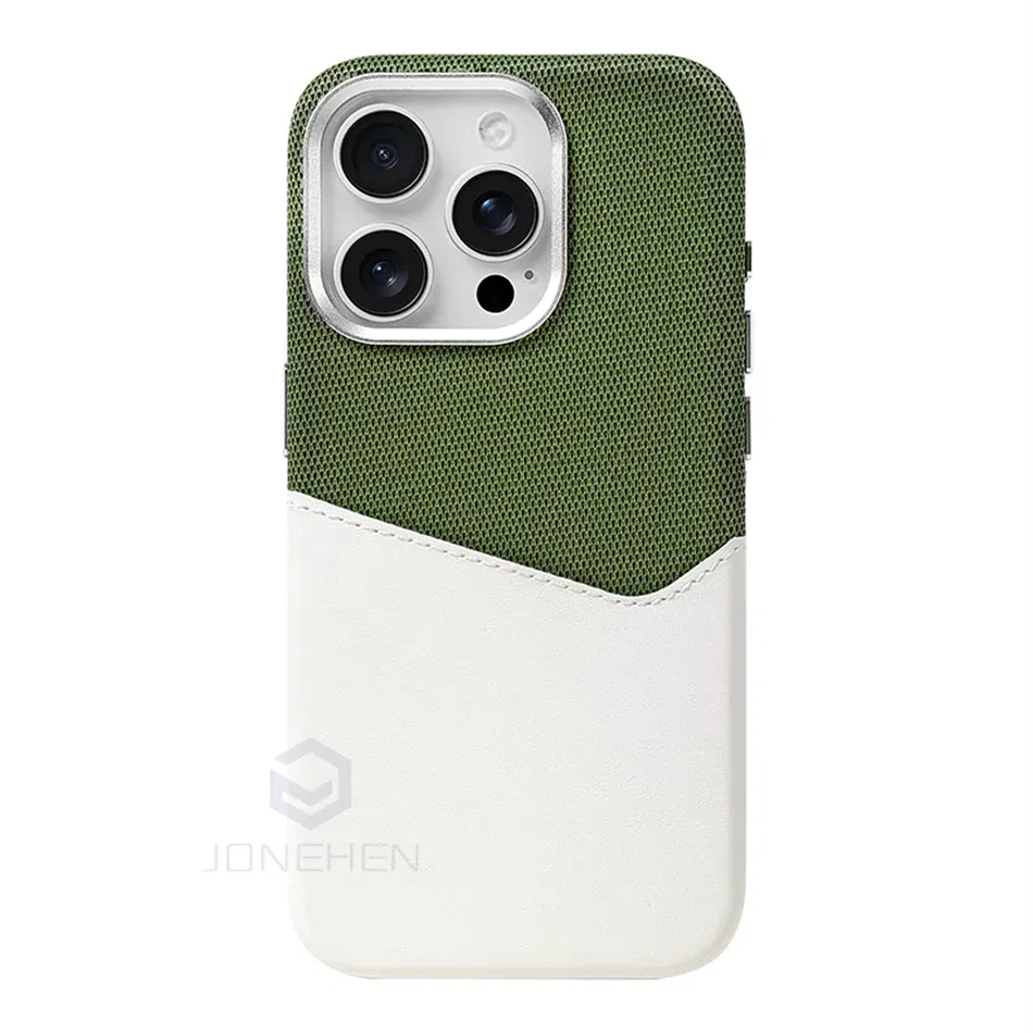 Color: GRAY, Material: Pc + tpu - For Magsafe Card Holder Leather Case For iPhone 16 15 13 12 17 Pro Max 14 Plus Pocket Wireless Charge Alloy Lens Magnetic Cover