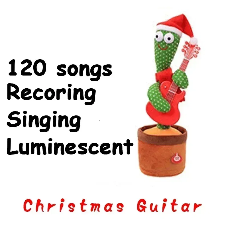 Color: green - Sunshine Cactu Children's Electronic Plush Toy Dancing and Talking Cactu Children's Birthday Party Christmas Gift with 120 Songs
