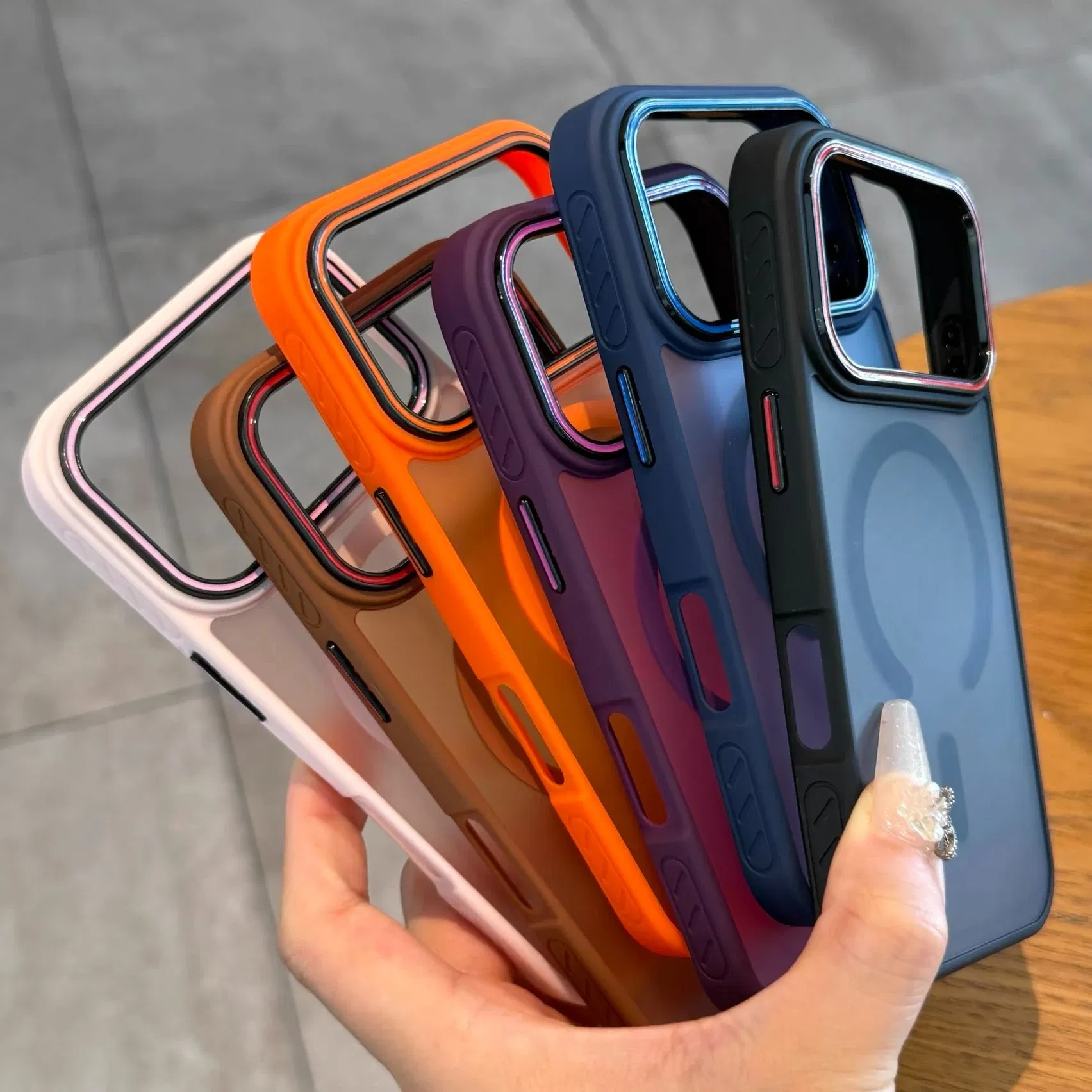 Color: PURPLE, Compatibility by Model: iPhone 14 Pro Max - Wireless Charging Matte Magnetic Case for iPhone 17 16 ProMax 15 14 Plus 13 12 11 17 Air Anti Fall Bumper Translucent TPU Cover