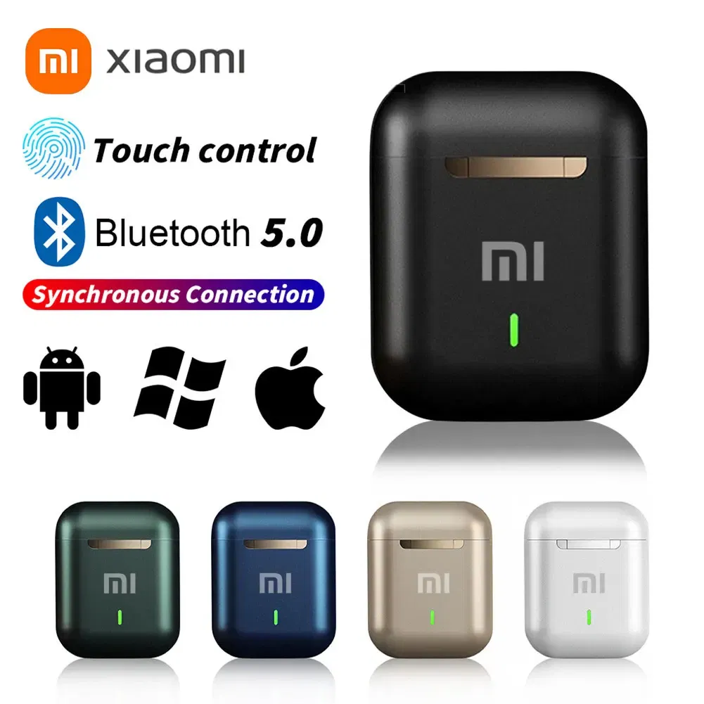 Color: green - Xiaomi J18 Wireless Bluetooth Headphones in-ear HiFI Stereo with Mic Bluetooth Touch Waterproof Noise Cancelling Multi-Earphones