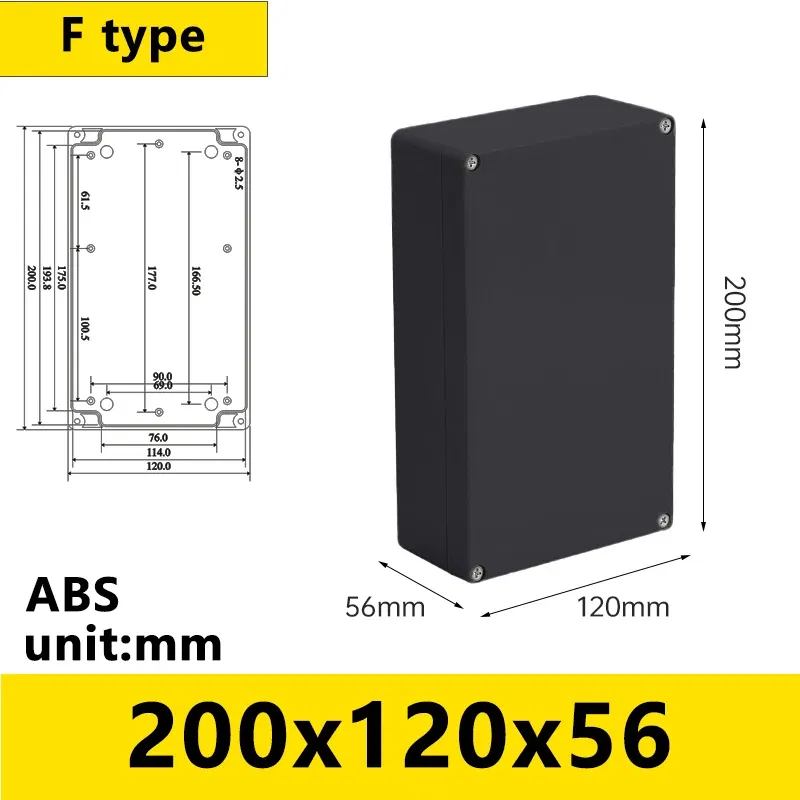Color: Red - Black Outdoor Waterproof Enclosure Plastic Box Electronic Project Instrument Case Electrical Project Box Junction Box Housing