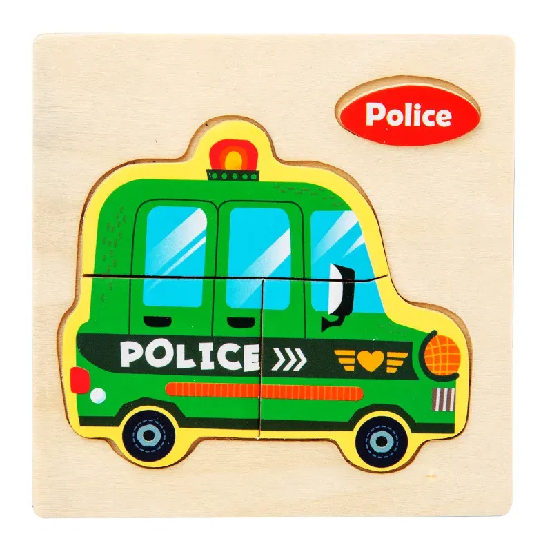 Color: Burgundy, Ships From: CHINA - Wooden Puzzle Jigsaw Toys For Children Wood 3d Cartoon Animal Puzzles Intelligence Kids Early Educational Toys for Children