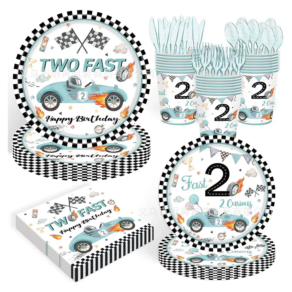 Color: Clear, Capacity: 480ml - Racing Car Disposable Tableware PLates Cups Napkin Tablecloth Two Fast Birthday Party Decorations