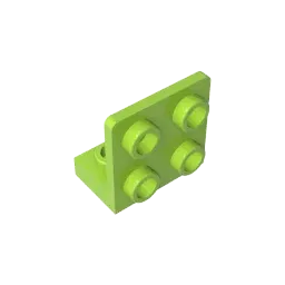Color: army green - MOC PARTS GDS-642 ANGULAR PLATE 1.5 BOT. 1X2 2/2 compatible with lego 99207 children's toys Assembles Building Blocks Technical