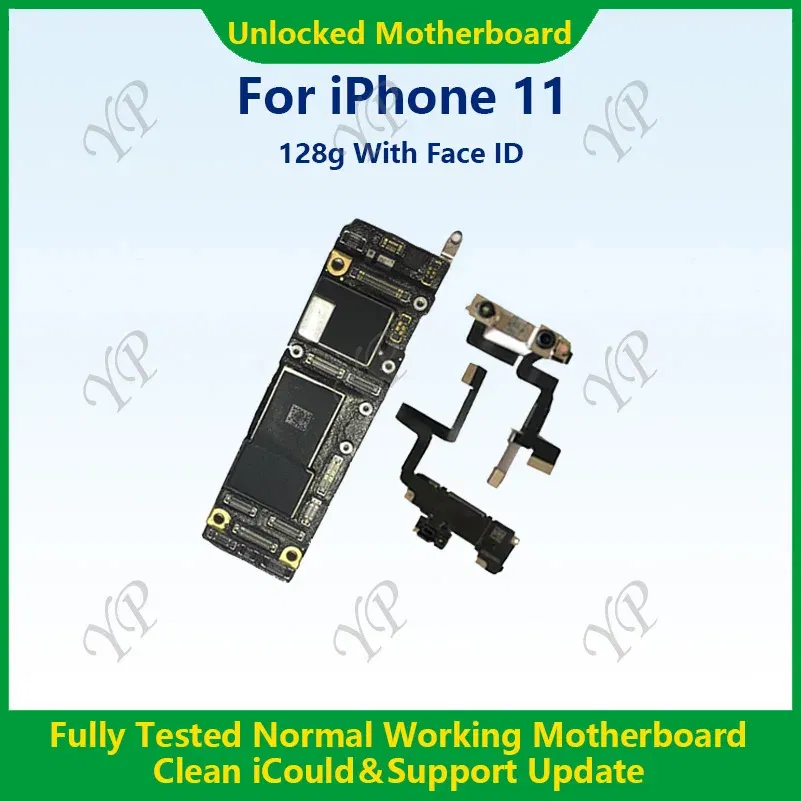 Color: Yellow, Ships From: CHINA - Top Fully Tested Authentic Motherboard For iPhone 11 Pro Max 64g/256g Unlocked Mainboard With Face ID Cleaned iCloud Fast