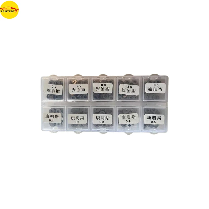 Color: Dark Grey - 500PCS Thick 0.1-1mm Diesel Injector Nozzle Pressure Adjusting Washer Gaskets for Cummin STR Engine Pump