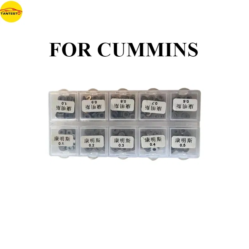 Color: Dark Grey - 500PCS Thick 0.1-1mm Diesel Injector Nozzle Pressure Adjusting Washer Gaskets for Cummin STR Engine Pump